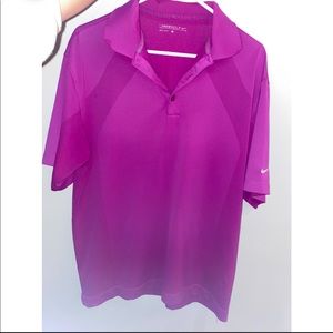 Purple Nike Golf Dri-Fit Shirt